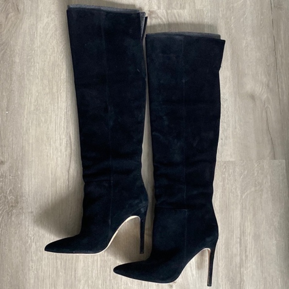 ALDO Mirinia Black Suede over-the knee Stiletto Heeled Boots, siz…